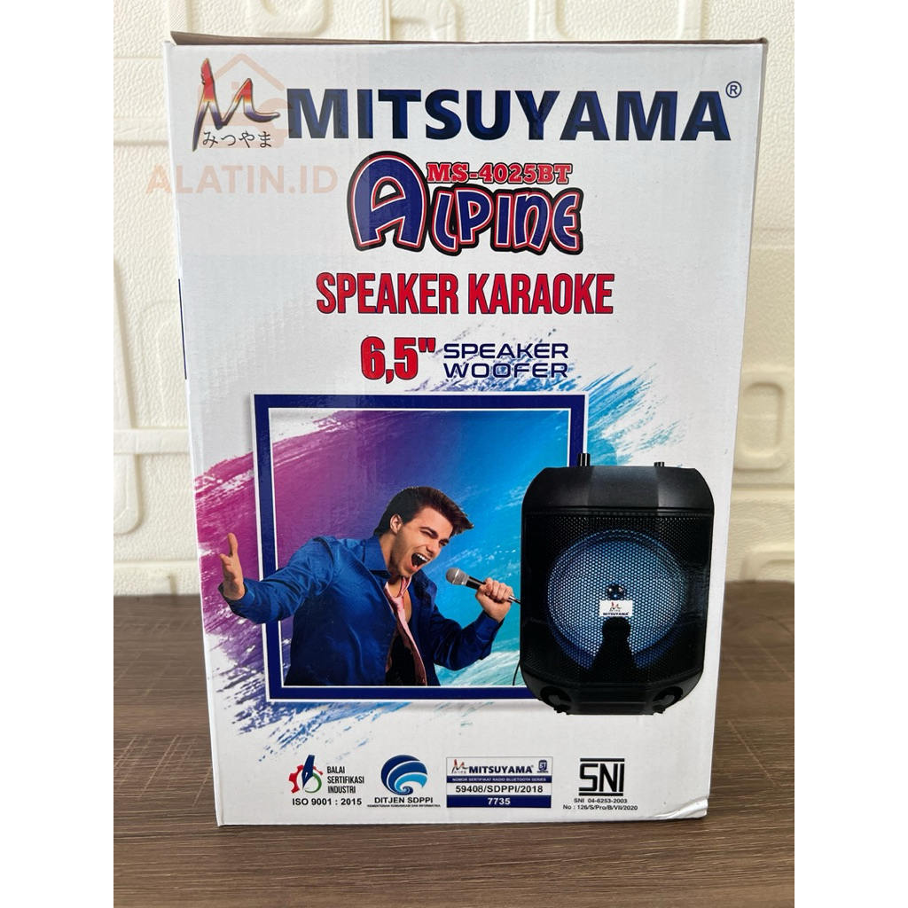 Speaker Mitsuyama Alpine Speaker Woofer Karaoke 6,5” MS-4025BT Bluetooth