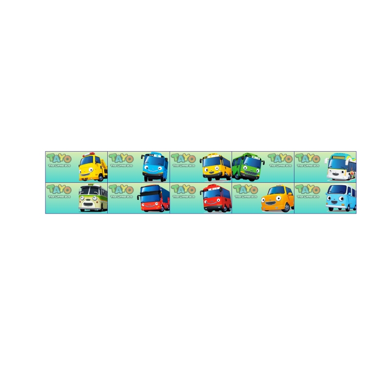 

sticker label nama waterproof persegi tayo