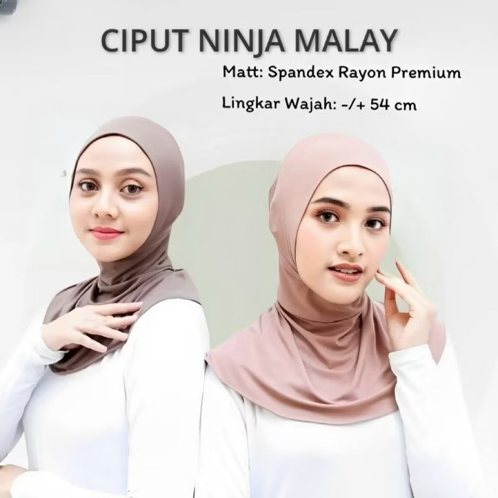 Ciput ninja sampai dada dan leher anak dalam jilbab bahan Kaos rayon adem