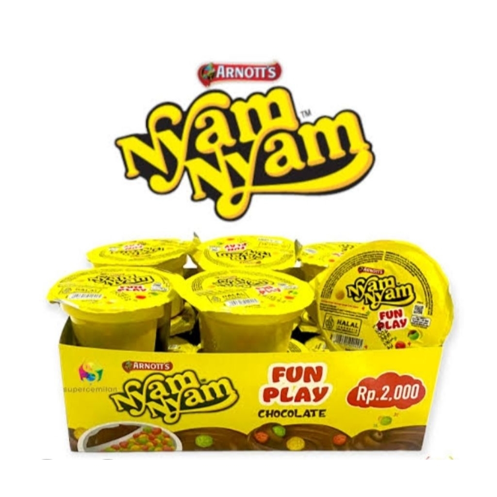 

Nyam Nyam Fun Plat Chocolate cup 1Pck isi 12