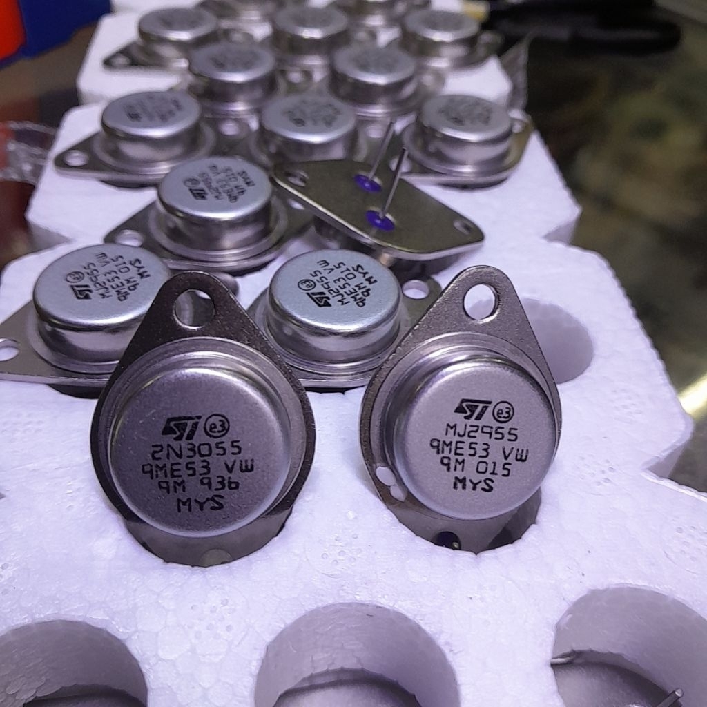 Transistor jengkolan mj2955 2n3055 original st.1set