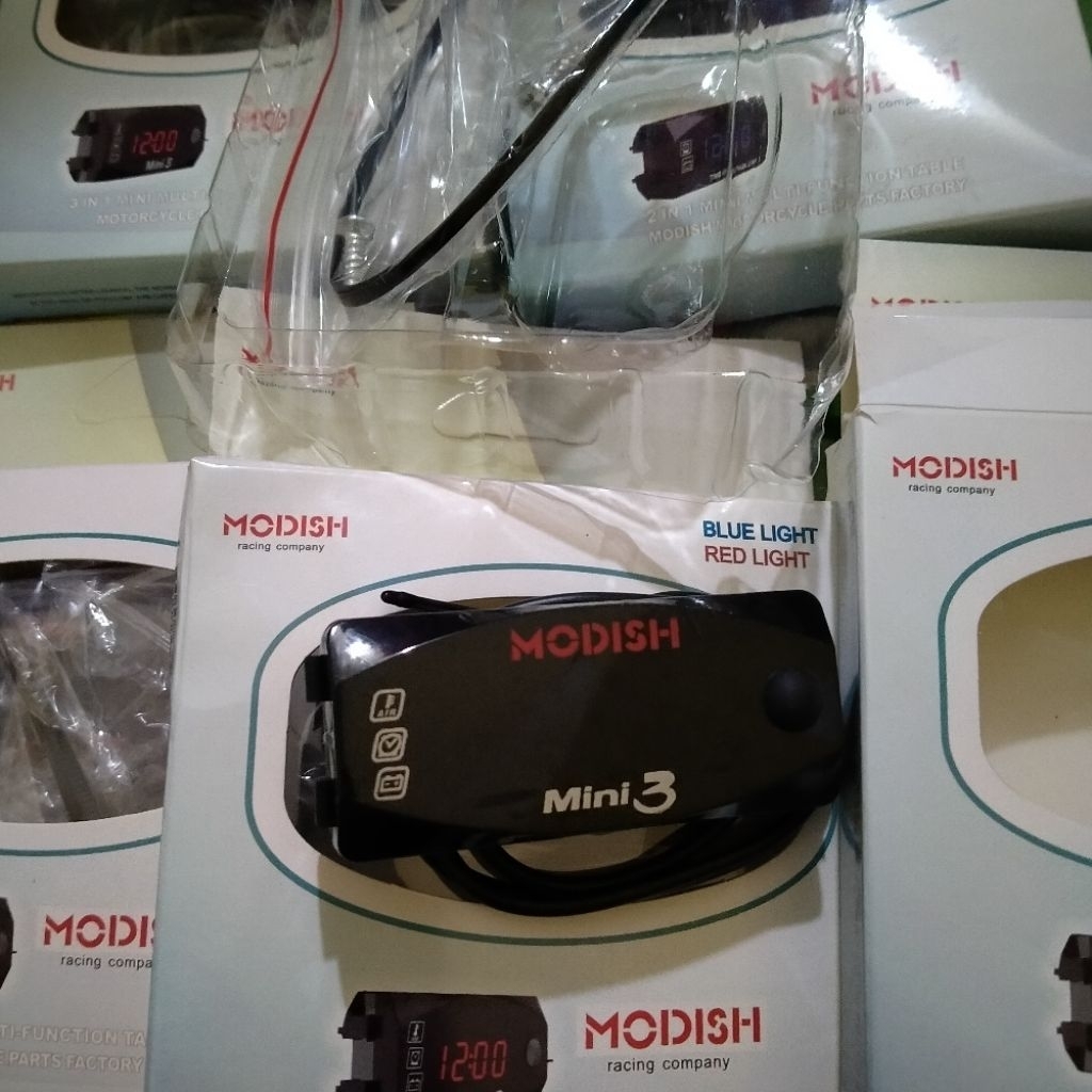 voltmeter 3in1 MODISH original volt meter suhu jam