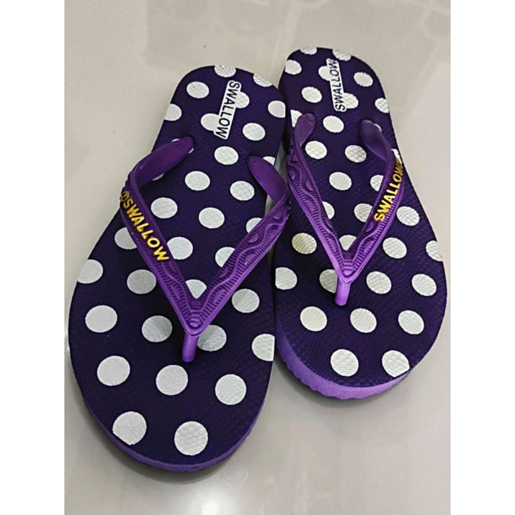 swallow nice polkadot sendal jepit asli karet