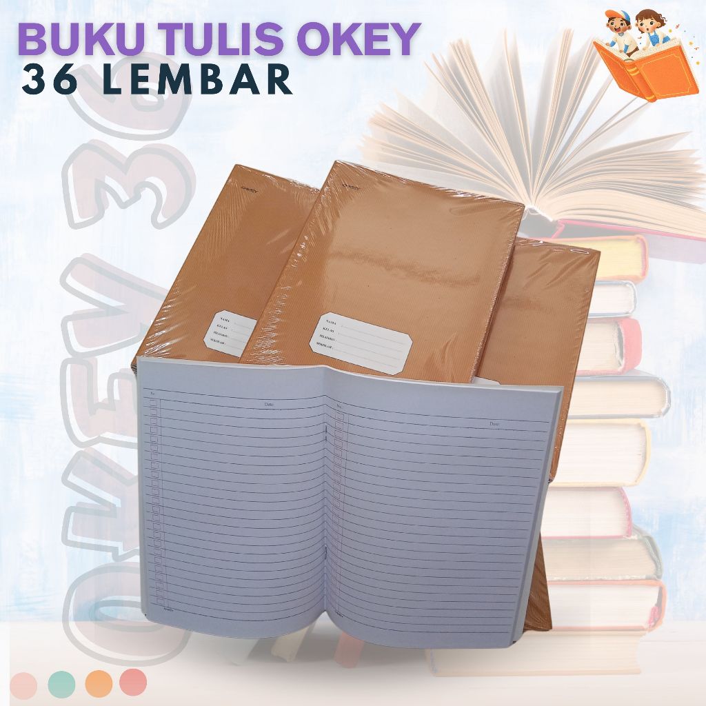 

Buku Tulis OKEY Boxy 36 Lembar 1 Pack Isi 10 Buku Tebal Dan Murah