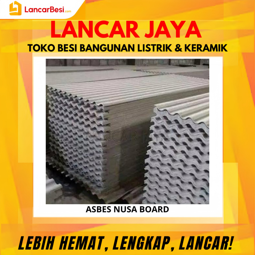 Asbes Gelombang Nusa Board Uk 180cm | 210cm | 240cm | 300cm Hanya Area Jogja & sekitarnya