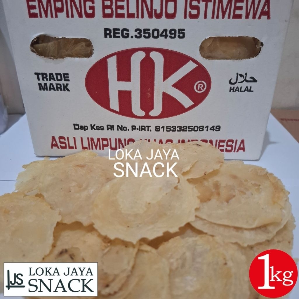 

EMPING Belinjo Istimewa Asli Limpung Khas Indonesia kemasan 1 kilogram cap HK