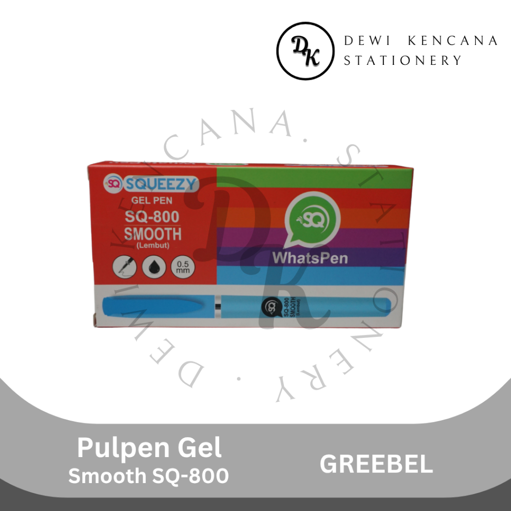 

Pulpen Gel Squeezy Smooth 0.5 Whatspen 1 Lusin Isi 12 Pak