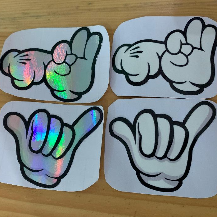 

STICKER JDM VIRAL-STICKER JARI TANGAN NYALA PELANGI SUPER GLOSSY