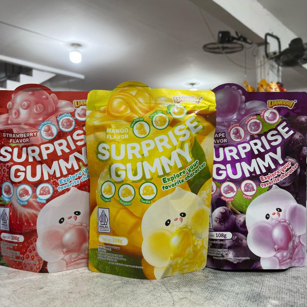 

Lianggui Surprise Gummy Permen Lunak Jeli Buah 108g