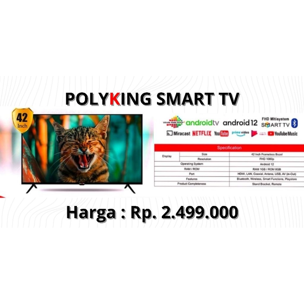 Polyking Smart TV 42 inch