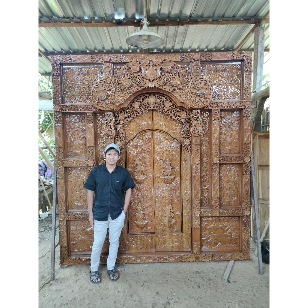 gebyok pintu ukir relief bali(23)