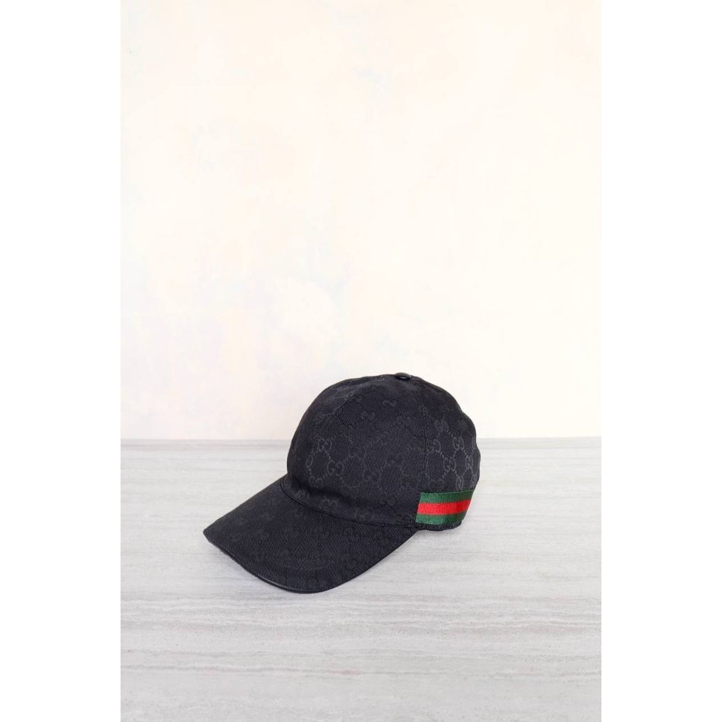 Gucci GG web signature baseball cap in black