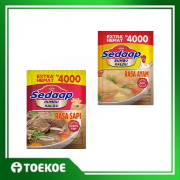 

TOEKOE Sedaap Bumbu Penyedap Rasa Kaldu Ayam Sapi 100gr