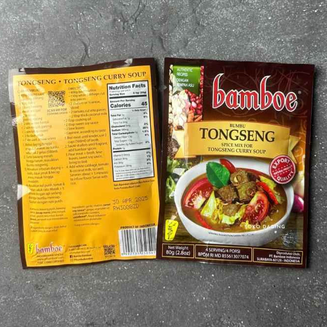 

BAMBOE Export TONGSENG Bumbu Instan Tongseng Curry Soup 80gr - Kheiza Frozen