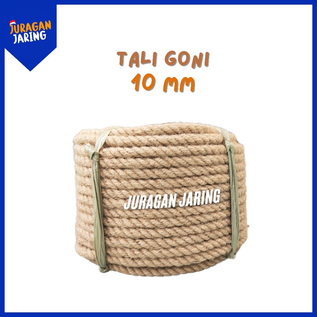 

Tali tambang Goni 10 mm tali garukan kucing Manila jute sisal Dadung Per Roll untuk ikat barang, dekorasi, kreasi, hiasan, garukan kucing