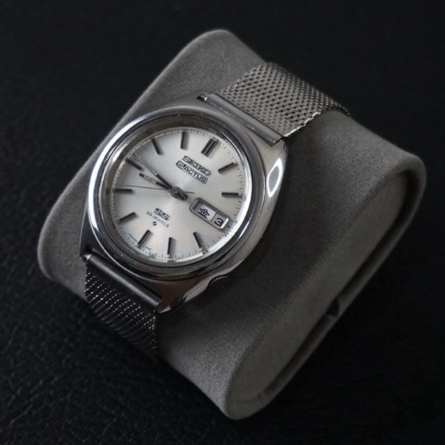 Seiko 5 Actus SS 23 jewels automatic 6106-7520 grey sunburst dial