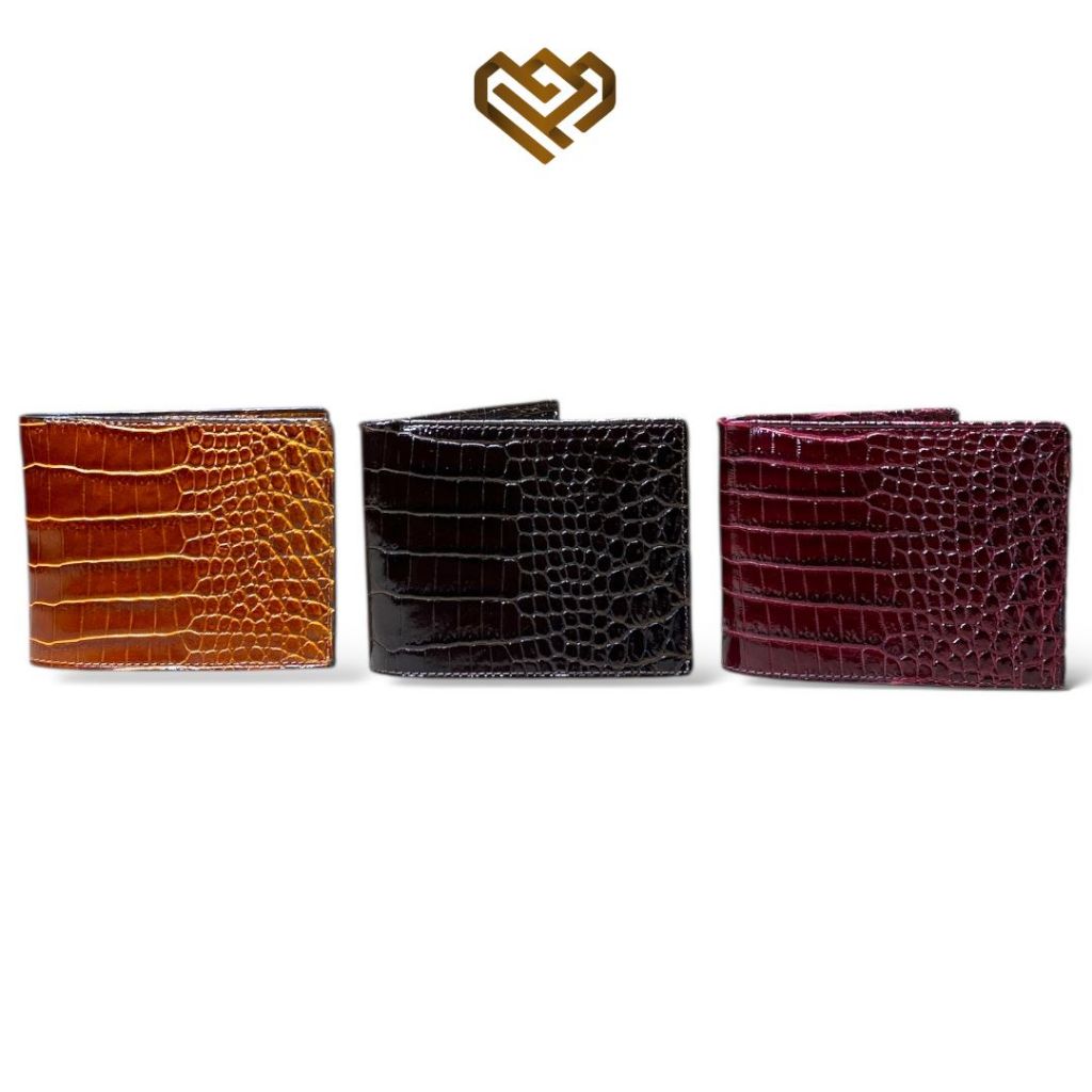 DOMPET KULIT BUAYA FULL LUAR DALAM PREMIUM - DOMPET LIPAT PRIA KULIT BUAYA - DOMPET PRIA KULIT BUAYA