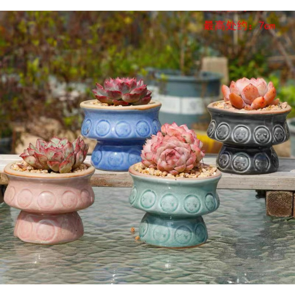 Pot sekulen/pot keramik versi guci Dm 7.5cm (1)