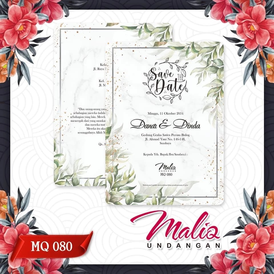 Undangan Maliq 80 (Cetak+Free Plastik Undangan)
