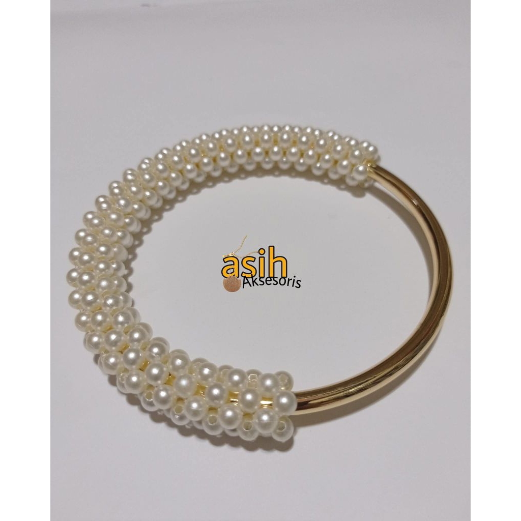 Gagang tas bulat mutiara @1pcs