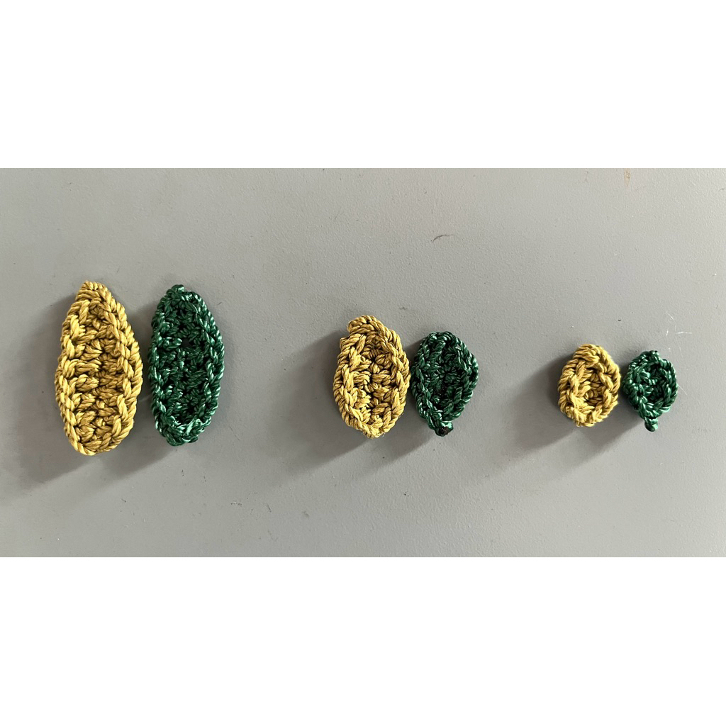 APLIKASI RAJUT TEMPEL DAUN | HIASAN RAJUT BENTUK DAUN