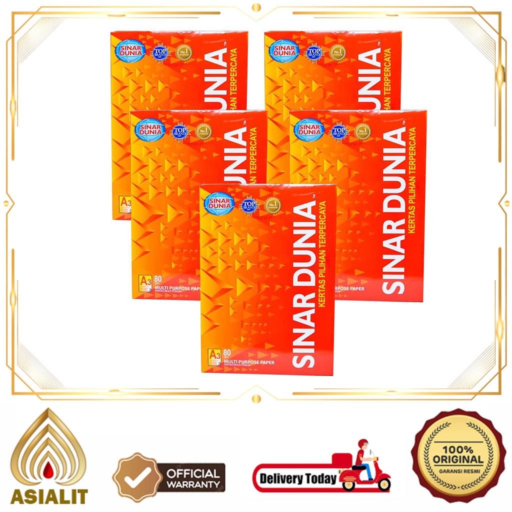 

Kertas HVS SIDU A3 80 Gsm Gram Sinar Dunia Rim