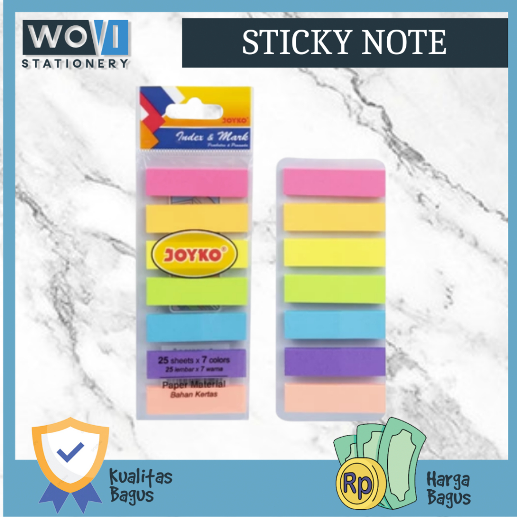 

[WOVI STATIONERY] Pembatas Kertas / Post It IM-32 Joyko / Pembatas Penanda Buku IM-32 Joyko [PCS]