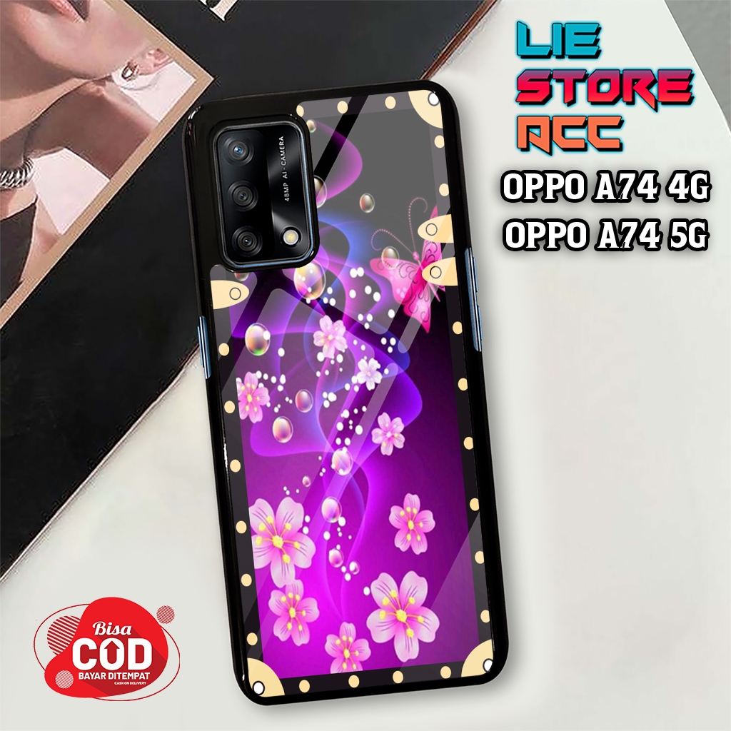 liestore_acc Case OPPO A74 4G / OPPO A74 5G Motif [ BUNGA ] Hp Glossy Casing Hardcase Softcase Bisa 