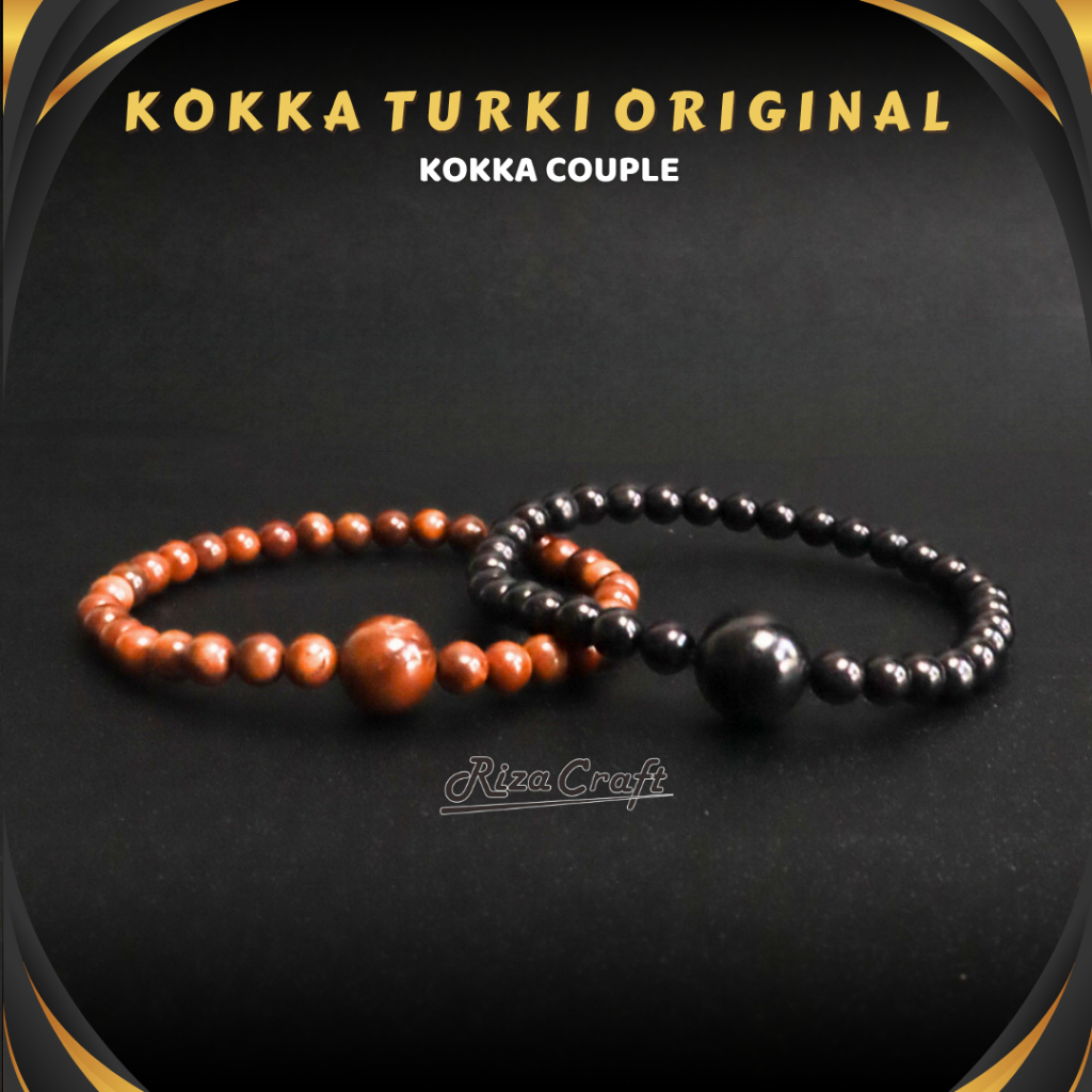Gelang Tasbih Kayu Koka Kokka Kokah Kokkah Kaukah ASLI Original Turki Arab Couple Pria Wanita 33