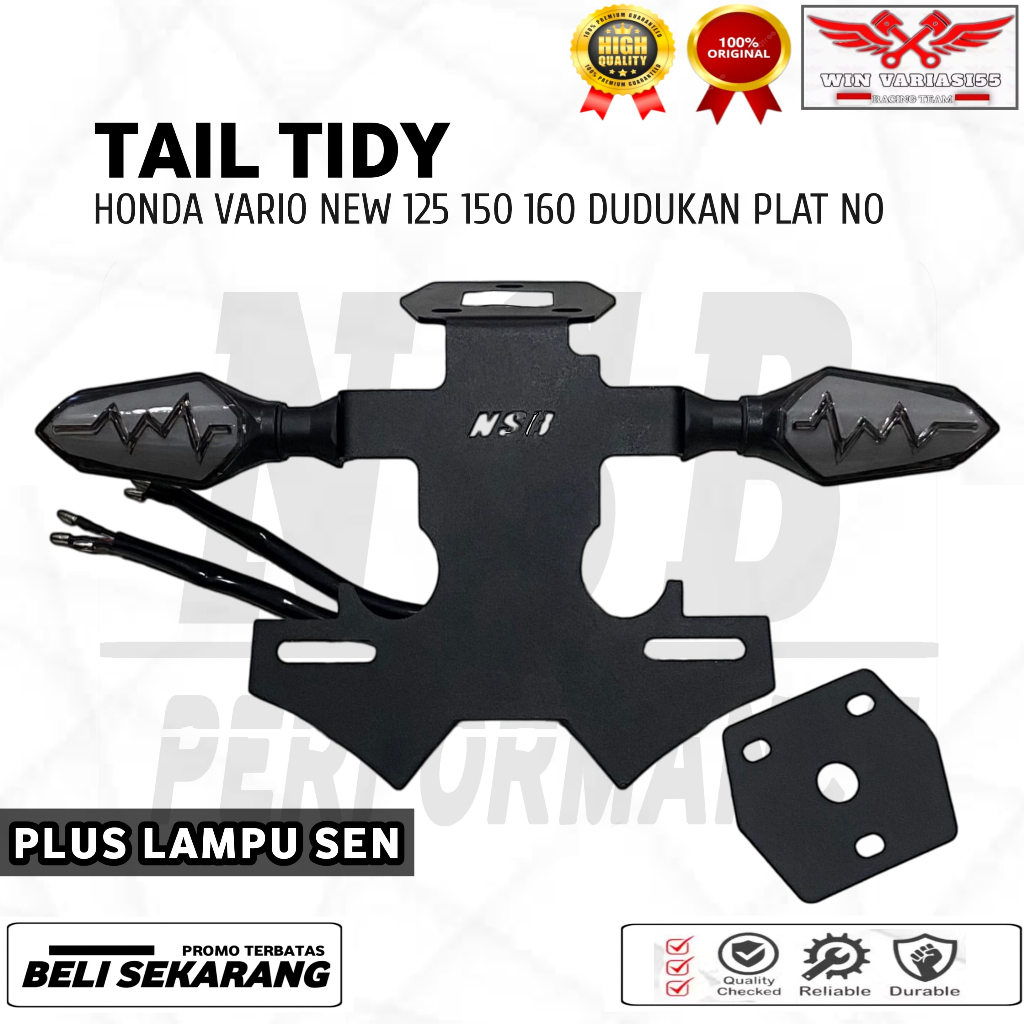 TAIL TIDY HONDA VARIO 125 VARIO 1250 VARIO NEW 160 PLUS LAMPU SEN KANAN KIRI VARIASI BAHAN BESI