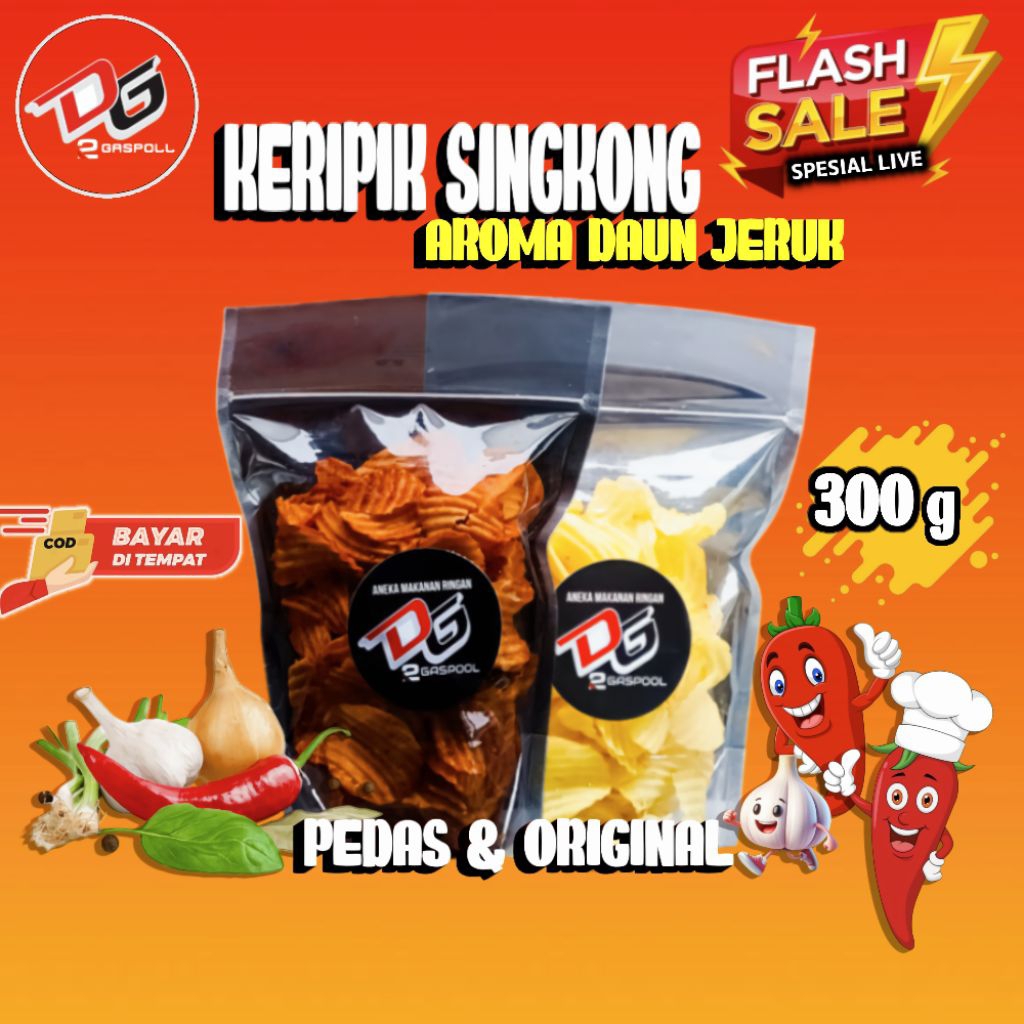 

KERIPIK SINGKONG DAUN JERUK 300g