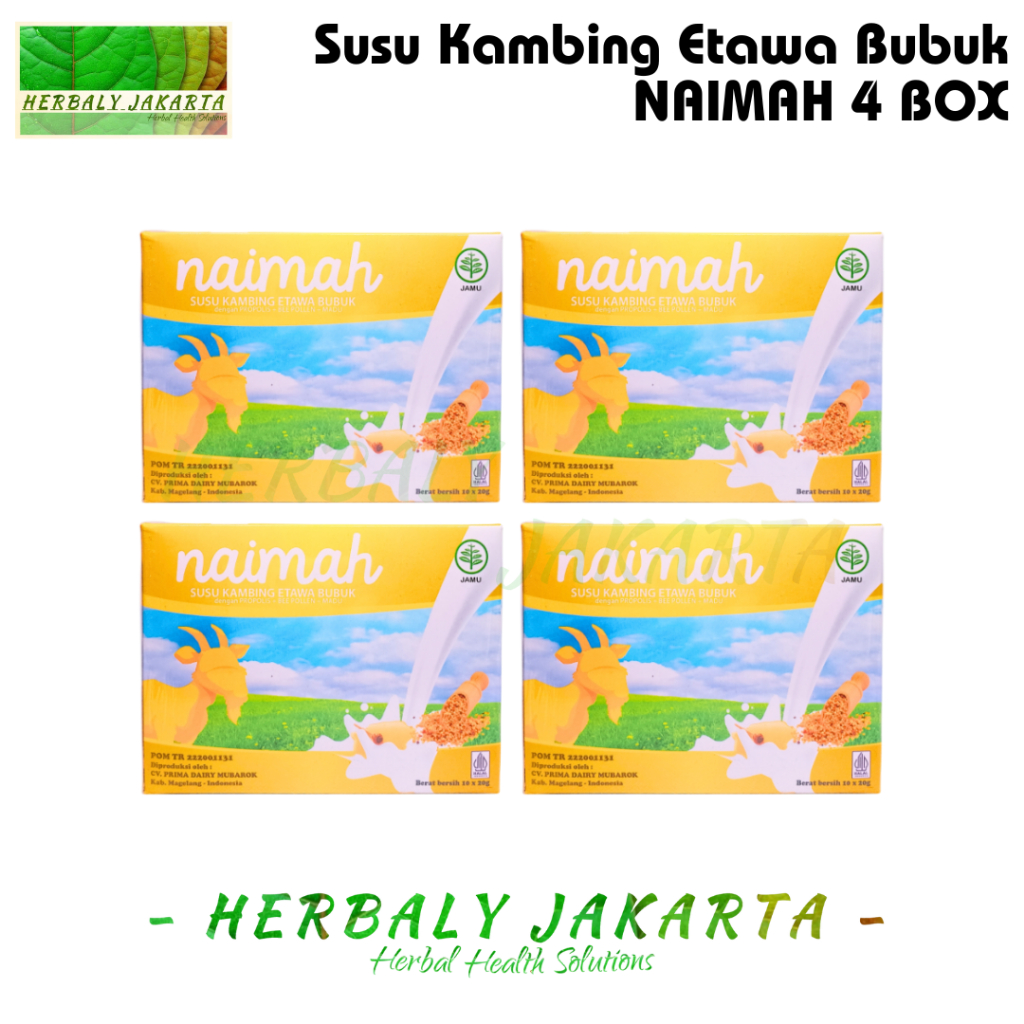

Paket 4 Box Susu Kambing Etawa Bubuk Plus Propolis Membantu Menguatkan Tulang dan Gigi