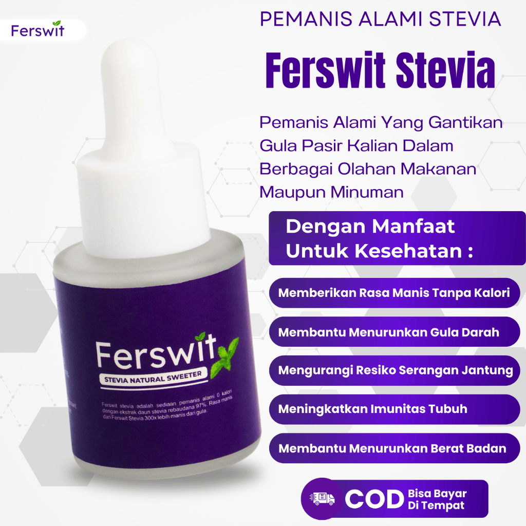 

Ferswit Stevia Gula Alami Stevia 0 Kalori 100% Original