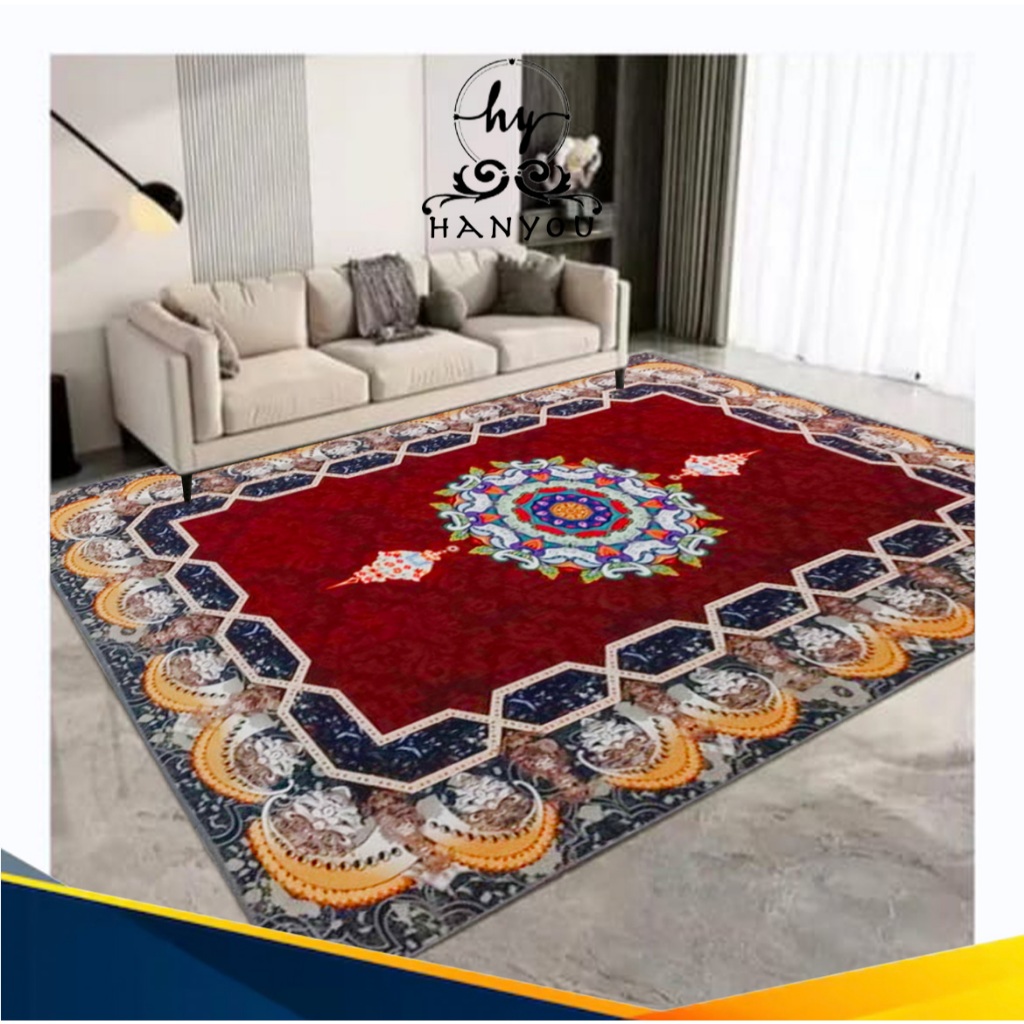 Hanyou - Karpet Eropa Polyester Tebal 5 Mm Aestethic