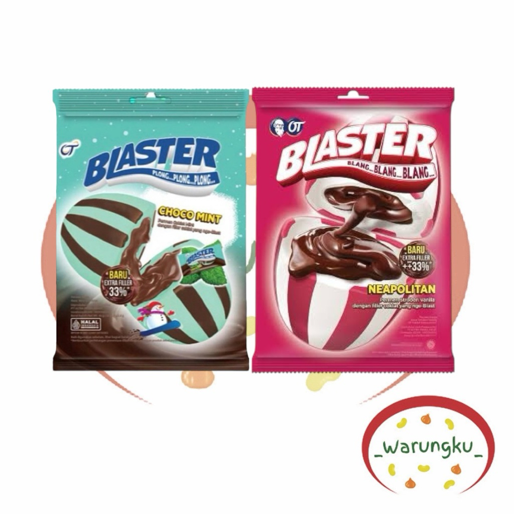 

Permen BLASTER 120gr 1BKS Permen Stoberi Mint Rengan Filler Coklat