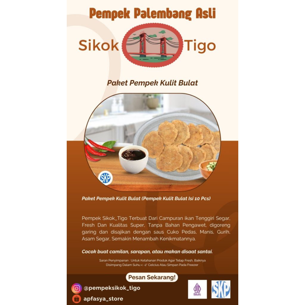 

Pempek Palembang Asli (Kulit Bulat)