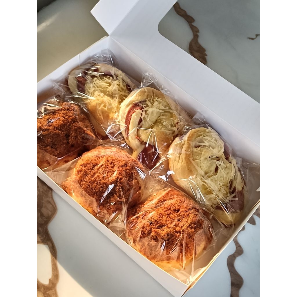 

Roti Abon dan Smoked beef 1 box isi 6 mix