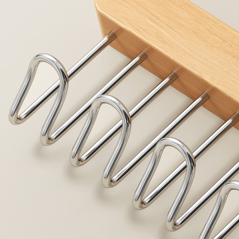 Rel Geser Telescopic Hook Hanger Rak Pengering Lemari Pakaian Tarik