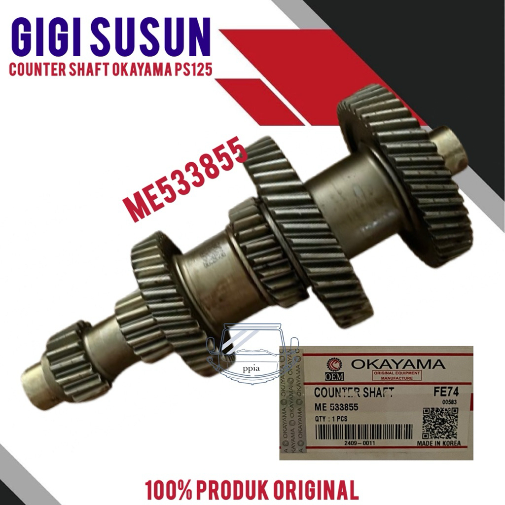 GIGI SUSUN MITSUBISHI PS125 CANTER OKAYAMA ME533855 COUNTER SHAFT OKAYAMA PS125 GIGI SUSUN OKAYAMA C