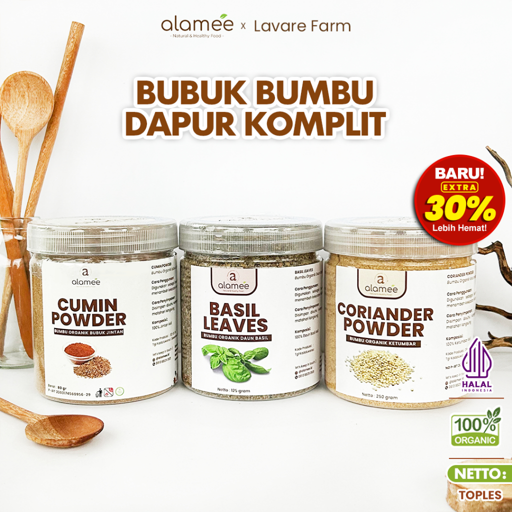 

ALAMEE Bumbu Dapur Bubuk Lengkap Bawang Bombay Lada Hitam Seasoning Powder Organik Siap Pakai