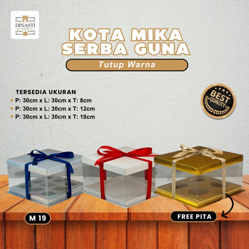 

Box Mika / Kotak Kue Mika / Box Cupcake + Tatakan / Packaging Mika /M19