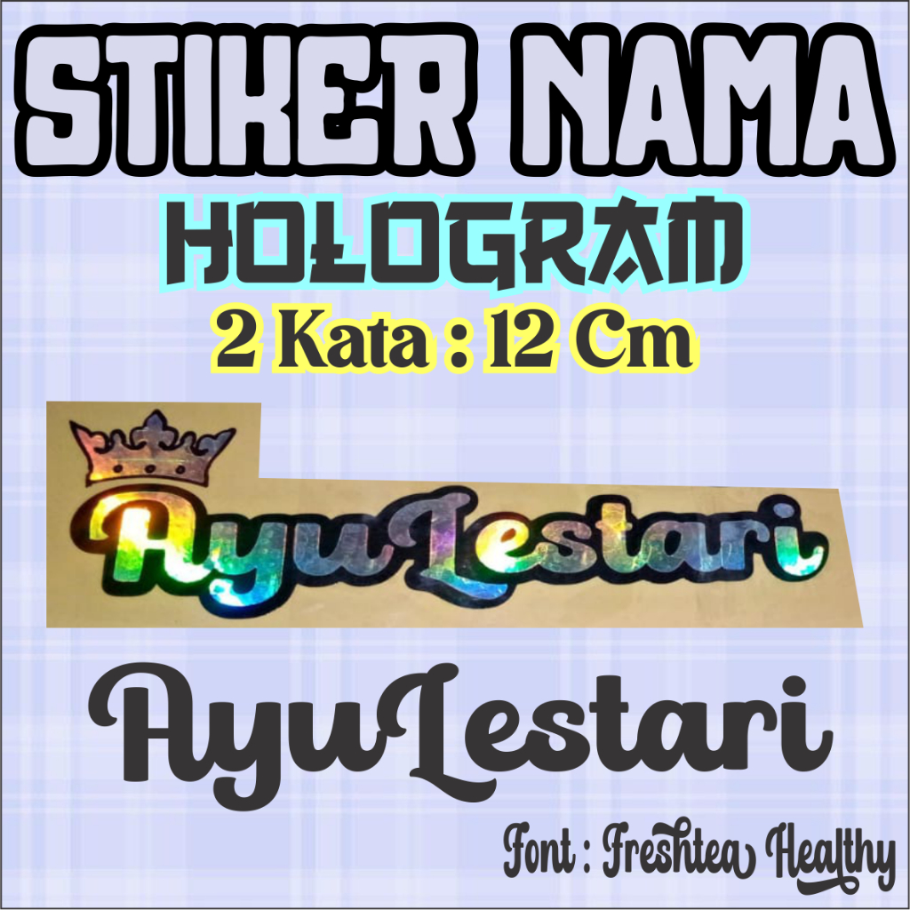 

CUTTING STIKER NAMA HOLOGRAM/BEBAS NAMA/DESAIN SUKA-SUKA