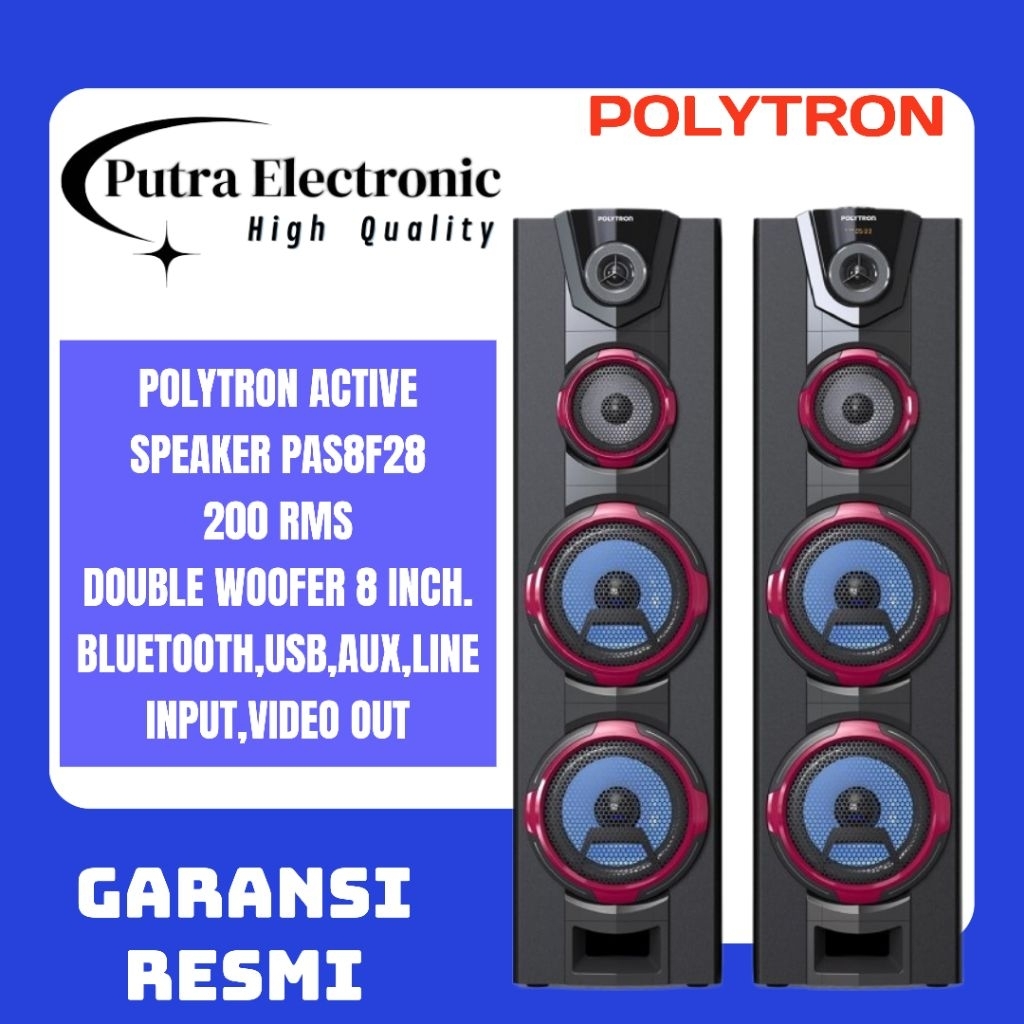 POLYTRON PAS 8F28 / 8F28 / PAS8F 28 / PAS-8F28 SPEAKER KARAOKE BLUETOOTH