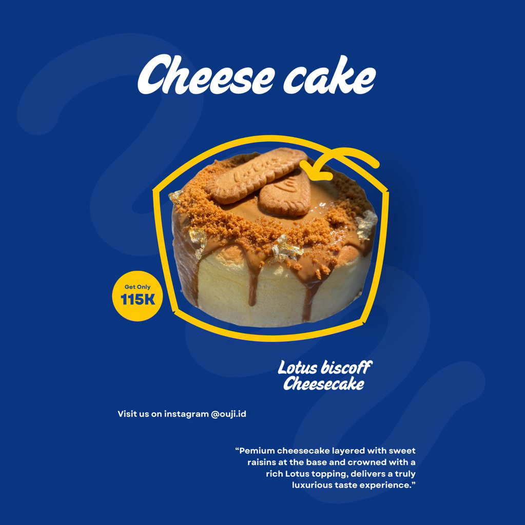 

ouji.id Lotus Biscoff Cheesecake premium Cheese cake