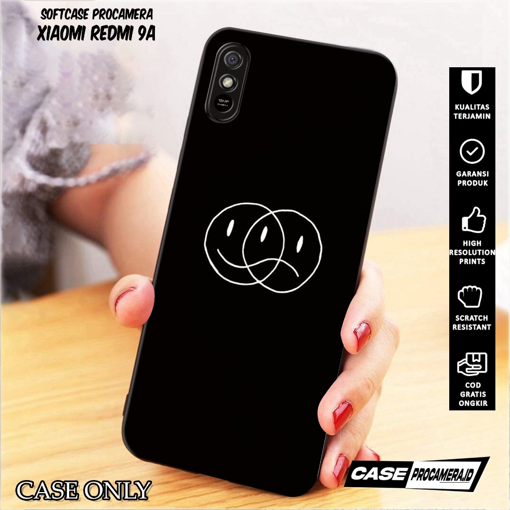 Case XIAOMI REDMI 9A - Casing XIAOMI REDMI 9A [ HITAM ] Silikon XIAOMI REDMI 9A  - Kesing Hp - Casin