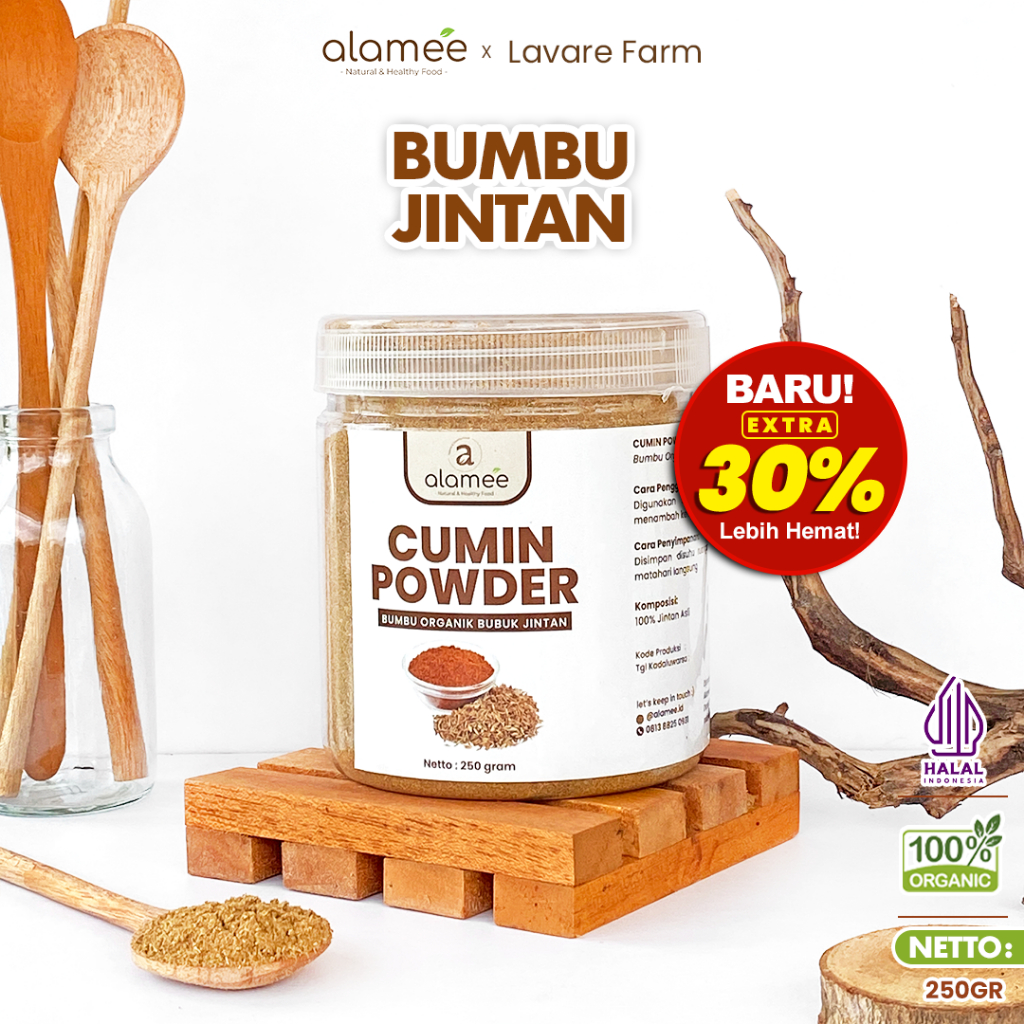 

ALAMEE Jintan Bubuk Tanpa Campuran Cumin Powder Bumbu Dapur Instan Jinten Ground Caraway 250gr BUMA