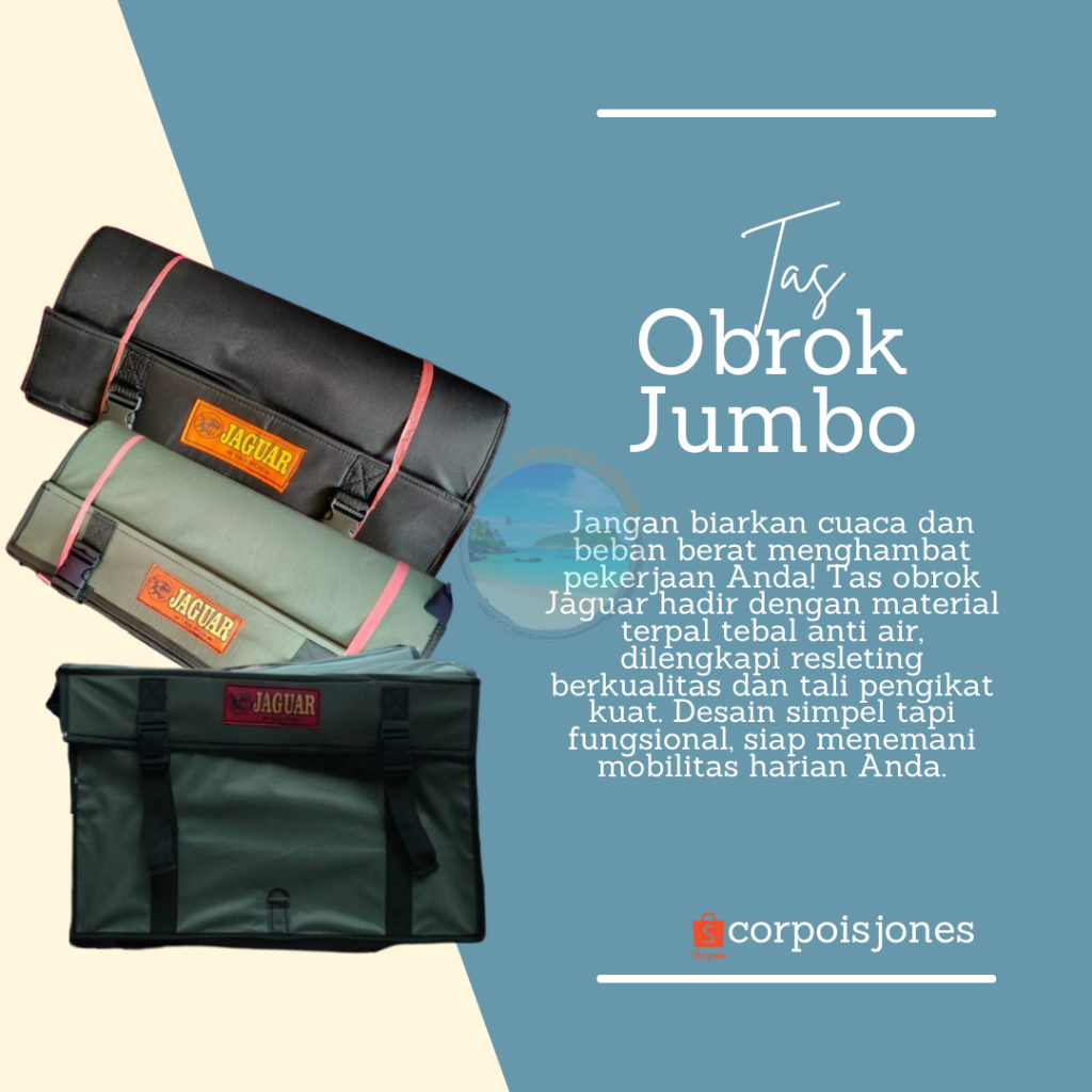 TAS RENGKEK TAS OBROK KURIR JUMBO MERK JAGUAR TERBARU ANTI AIR