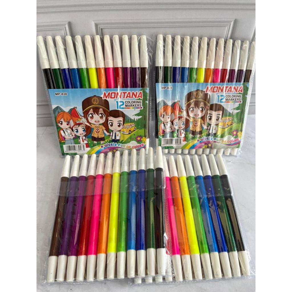 

Montana Coloring Markers / Spidol 12 Warna Montana (MP-838)