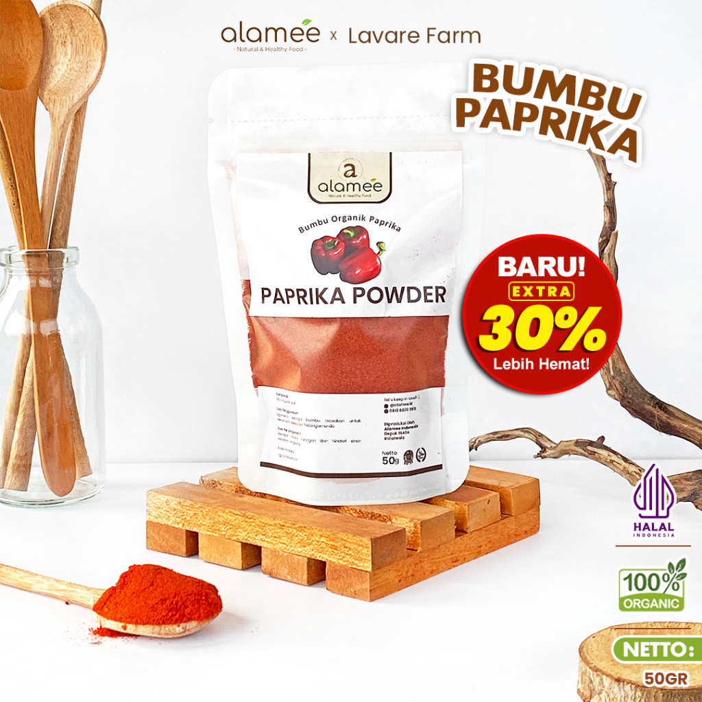 

Paprika Bubuk Powder Ground Rempah Rimpang Murni Asli Tanpa Campuran Bumbu Organik 50gr