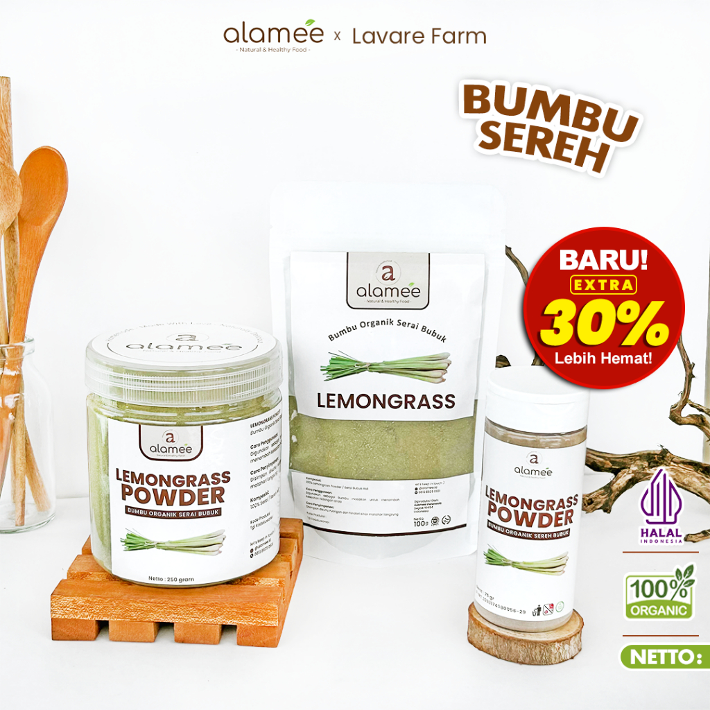 

Sereh Bubuk Lemongrass Powder Serai Rempah Rimpang Murni Asli Tanpa Campuran Bumbu Organik toples lebih praktis